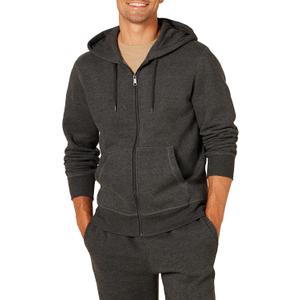 Amazon Essentials Men's Full-Zip Fleece Hoodie (Medium, Charcoal Heather)