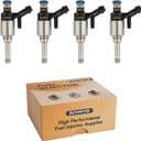 06A906036C 1.8L GDI High-pressure Fuel Injectors,Compatible with/VW 1.8 Jetta Passat Golf Beetle 2014 2015 2016 2017 2018 |1.8L-Turbo-Engine| |6 Holes| |Set of 4|