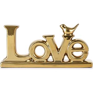 Love Sign Decoration - Gold Bird Sculpture Personalized Love Decor for Home, Living Room, Bedroom, Desktop & Cabinets