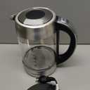 TOPZEE 1.7L Glass Electric Kettle for Coffee & Tea, Hot Water Boiler with 6 Preset Temperatures, Keep Warm and Memory Function, Auto Shut-off & Dry Boil Protection, BPA Free, Rapid Boil, 1500W, Silver