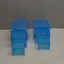 Chuangdi 2 Sets Acrylic Display Risers, Product Stand, Jewelry Display Riser Shelf Showcase Fixtures for Dessert Cupcake Candy Figure Treat Action Showcase(Rainbow Color,Medium Set)