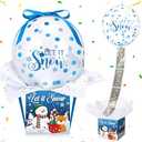 Civaner Christmas Pull Money Balloon Box for Cash Gift Xmas Birthday Funny Balloon Surprise Money Gift Boxes with 50 Pcs Bags Xmas Cash Holder Decor for Parents Lovers Friends(Snowman and Elk)