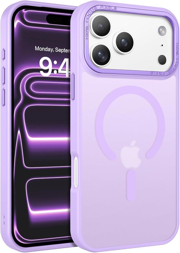 BENTOBEN Magnetic for iPhone 17 Pro Max Case 6.9" 2025,[Compatible with Magsafe]Slim Cute Matte Translucent Shockproof Drop Protective Bumper Women Men Phone Cover for iPhone 17 ProMax,Lavender Purple