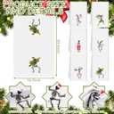 Breling 6pc Gothic Christmas Decor Kitchen Towels Funny Skeleton Dish Hand Towels Winter Xmas Holiday Kitchen Decor Christmas Stuffed Stocking Gift Home Decoration