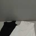 AURUZA Womens Tank Tops Crewneck Loose Fit Basic Going Out Clothes Casual Summer Sleeveless Shirts for Women, Small, 2pcs, Black/ White 