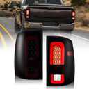Smoked Black Full LED Tail Lights for 20092018 Dodge Ram 1500/2500/3500 & 20192024 Ram 1500 Classic, Plug & Play Blackout Style Rear Lamps