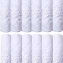 La closure Ladies White Hankies Cotton Embroidery Lace Wedding handkerchiefs