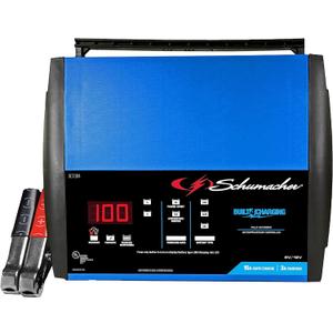 Schumacher Electric 2-in-1 Rapid Battery Charger and Maintainer, SC1304 - Fully Automatic, 15 Amps, 12 Volt and 6 Volt, for Motorcycle, Power Sport, Marine, Car, and Truck Batteries