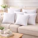 Premium 16 x 16 inches Throw Pillow Inserts, Set of 4 Hypoallergenic Square Form Decorative Pillows for Couch