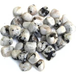 Jet Rainbow Moonstone Tumbled Stone 100 Grams Approx. 0.75" to 1"inch Attractive Genuine
