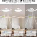 AHAWILL Retractable Ceiling Fan with Lights,42 Inch Low Profile Ceiling Fan with Remote Control,Retractable Blades,Dimmable Full Spectrum,Modern Fandelier for Bedroom Living Room Dinning Room,White