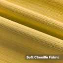 FUTEI Pack of 2 Solid Chenille Throw Pillow Covers 20x20 Inch Soft Cozy Wheat Ear Striped Textured Decorative Cushion Cases Modern Farmhouse Accent for Couch Bed Living Room, Mustard Yellow