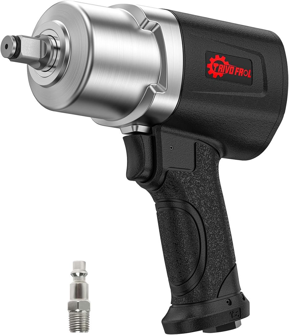 Air Impact Wrench 1/2" - 1/2 Inch Impact Gun 1/2 Drive, 1500Ft-lbs, 8000RPM High Torque Impact Wrench, Weight 4.74 lb, 1/2 Air Impact Gun for Auto Repair, Tire Shop