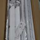 LiaMeE Adjustable Clothing Rack for Hanging Clothes, Heavy Duty Garment Rack with WheelsFree Standing Rolling Clothes Rack with Shelf & Grid, Easy Assembly Standard Rod, White & Chrome