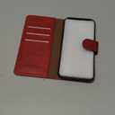 SUANPOT Compatible with iPhone 16 Pro 6.3" Wallet case with RFID Blocking Credit Card Holder,Flip Book PU Leather Protective Cover Women Men for Apple 16 Pro Phone case Red