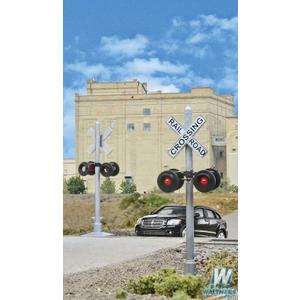 Walthers SceneMaster Crossing Flashers-Set of 2 Working Signals (Use with Crossing Signal Controller) 949-4333 HO Scale Model Railroad - Signals Kit