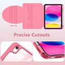 Wenlaty for iPad A16 11th Generation Case 11 Inch 2025, for iPad 10th Generation Case 10.9 Inch 2022 with Pencil Holder, 360 Rotating Protective Cover, Detachable Magnetic Back,Watermelon Pink