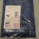 Docvania Ottoman Storage Ottoman Foot Rest Stool Foldable Bench Student Dormitory Bedroom and Entryway Storage 17 X 13 X 13 (Navy Blue)