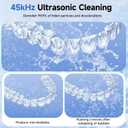 Ultrasonic Retainer Cleaner Machine, 45kHz Dental Cleaning Pod for Denture, Aligner, Nightguard, Mouth Guard, Toothbrush, Jewelry, with Digital Timer, 200ML & 4 Modes for All Dental Appliances