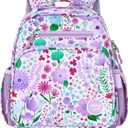 mibasies Toddler Backpack for Girls 2-4: Preschool Kindergarten Backpack - Cute Kids Backpacks for Girls - Flower Light Purple