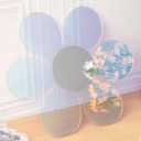 Iridescent Acrylic Mirror Wall Stickers, Self-Adhesive Colorful Mirror Wall Stickers Decals 3D Flexible Non Glass Wall Stickers DIY Art Murals, Home Wall Decoration for Living Room Bedroom (Flower)