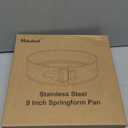 Stainless Steel Springform Pan 9 Inch Nonstick, Leakproof Spring Form Pan for Cheesecake, Cheesecake Pan with Protector, Cheese Cake Pans for Baking, 9 Inch Springform Pan with 50Pcs Parchment Paper