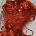 Funna Mermaid Wig for Girls Costume Accessories Halloween Princess Cosplay Long Curly Red, M