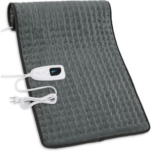 Deepsoon Heating Pad,Electric Heating Pads for Back,Neck,Moist Heating Pad for Abdomen Shoulder Knee Legs,Dry/Moist Heat&Auto Shut Off,Mother's Day Birthday for Men and Women, Dark Gray,33x17 Inch