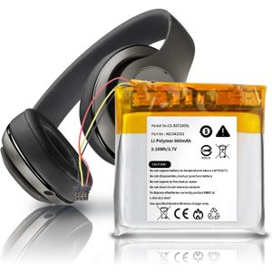 3.7V 860mAh Replacement Battery for Beats Studio 3.0 Studio 2.0 Solo pro, Beats AEC643333 Headphone Batteries Wireless Headphones Battery with Replacement Tool Kits
