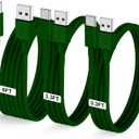 3-Pack Green [3.3FT+3.3FT+6FT] USB A to USB C CableUSB to USB C Car Carplay Cable for iPhone Air 17 16e 16 15 Pro Plus Pro Maxfor Galaxy S25/S24, for iPad Pro/Air/mini, for MacBook Pro/Air and More