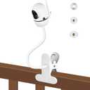 Baby Monitor Clip Mount for HelloBaby HB6550/HB6560/HB6148/HB6240//HB66/HB6339, ANMEATE SM935E Adjustable Clamp Baby Camera Holder Stand, No Drilling, Flexible Mount for Cribs, Desks, and Shelves