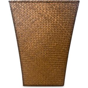 Taper Seagrass Planter - 20-Inch Tall Large Tree Planter - Handwoven Natural Square Basket for Indoor & Outdoor Plants - Stylish Decorative Flower Pot for Patio, Garden, and Home, 1 pack