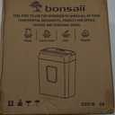 Bonsaii Paper Shredder for Home Use, 3.4 Gal Wastebasket, 6 Sheet Crosscut Paper Credit Cards, Staples, and Clips Shredder for Home Office Use, Portable Handle Design (C237-B New Version)