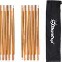 Azarxis Tent Poles Aluminum Tent Rod Replacement Camping Accessories, Multifunction Lightweight Tent Poles Repair Kit, 7001 Series Aircraft-Grade Aluminum (13.25ft (404cm), #02 Gold)