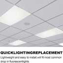 Frienda 4 Pcs Fluorescent Light Covers Replacement Flat Clear Prismatic Acrylic Ceiling Light Cover Panels(23.75" x 47.75" x 0.1")