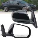 Right Passenger Side Mirror Compatible with 2013 Cadillac ATS Right Side Rear Door Mirror with Heated Manual Folding Power Glass w/o Signal Light w/o Puddle Lamp Black GM1321550 22835036, R-5 Pins