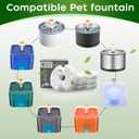 Cat Fountain Filter - Multiple Filtration Replacement Filter, 8 or 12 Packs of Cotton Activated Carbon Cat Fountain Filters