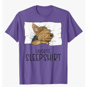 Favorite Sleepshirt, Napping Yorkshire Terrier Pajama T-Shirt XL