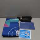 Mahjong Mat with Rules for Table with 6 Mahjong Playing Instructions,4Tile Mixer,4Dice & Carrying Bag,Non-Slip and Silent Travel Mahjong Set for Mahjong/Poker/Board Games/Card Games/Dominoes (Blue-2)