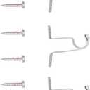 48-84 in. Adjustable Petite Caf Curtain Rod, 2-Pack, 7/16 in. Diameter, Silver
