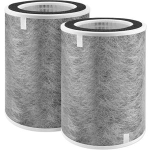 2 PCS HP201 HP202 Replacement Filter Compatible with Shark HP200 HP300 Series HP201 HP202 HP301 HP302 UA205 HC501 HC502 Air Purifier MAX, Compare to Part # HE2FKBAS, HE2FKBASMB