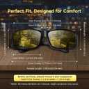 Night Vision Driving Glasses Fit Over Eyeglasses for Men Women, Anti-Glare Polarized Nighttime Glasses Yellow Lens