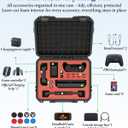 Hard Carrying Case Compatible with Switch/Switch 2/OLED IP67 Waterproof Shockproof Protective Hard Shell Travel Case with EVA Foam Lining Large Storage for Dock Controllers and other accessories