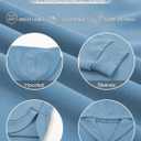 AlvaQ Womens Plus Size Sweatshirts Casual Long Sleeve V Neck Drawstring Hoodies Tops (Blue, XXL)