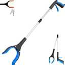 Grabber Reacher Tool - 32 Extra Long Foldable Gripper and Reaching Tool - Heavy Duty Pick Up Stick Grabbers for Seniors, Trash, Surgery Recovery Must Haves Gifts (Blue)