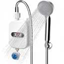 Instant Water Heater LCD Digital Display Thermostatic Shower Water Heating Device Stainless Steel Tankless Rapid Heating Machine