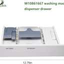 W10861667 Washer Dispenser Drawer W10794820 W10601851 Compatible with Whirlpool Maytag Replaces 4384012 AP5999416 PS11731635 EAP11731635