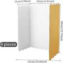 2 x 4Pcs Tri Fold Boards 25x16 Inches Display Board Corrugated Project Boards Small Display Boards Science Fair Board Poster Board for Science Fairs, School Projects and Business Project