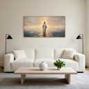 Large Jesus Christian Framed Canvas Wall Art,Bible Stories Faith Wall Decor,Vintage Modern Artwork for Living Room,Bedroom,Dining Room,Office -20"x40"x1