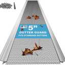 Gutter Guard Kit - 48FT (12 Pieces), Stainless Steel Mesh Gutter Guard, Fits 5-inch & Smaller Gutters, Heavy-Duty Aluminum Frame, Leaf Guard for Gutters, SmartPitch Technology, DIY-Friendly